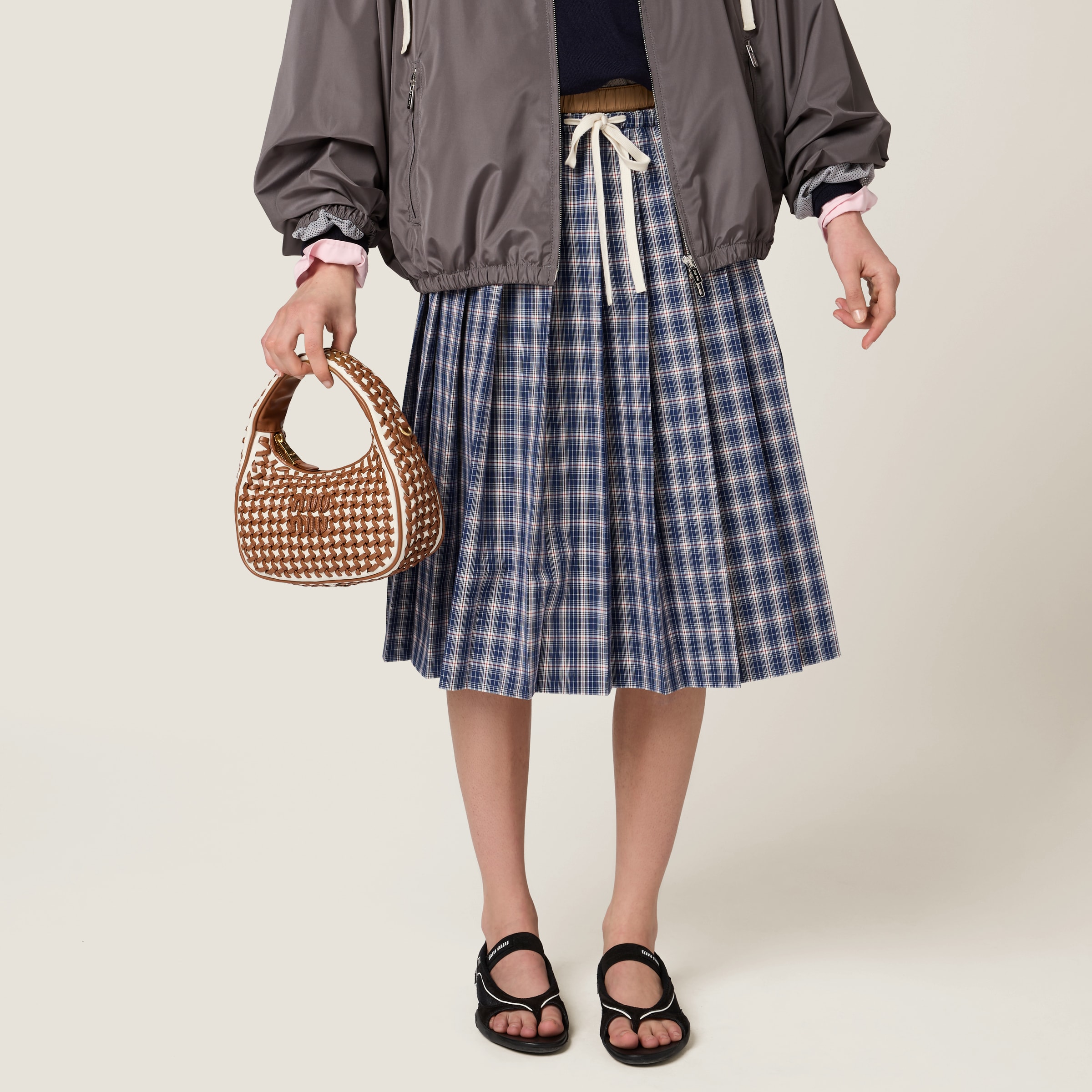 Miu Miu Wander Woven Shoulder Bag