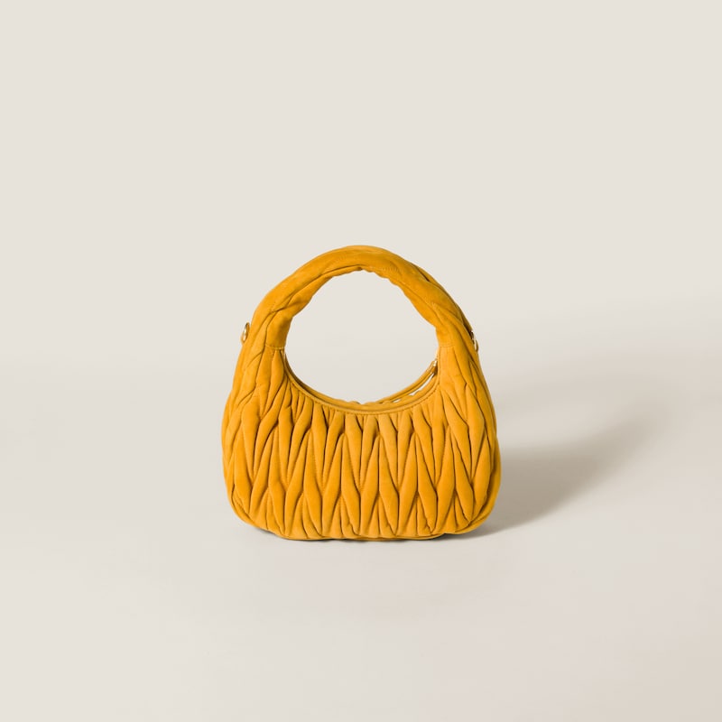 Wander matelassé suede bag