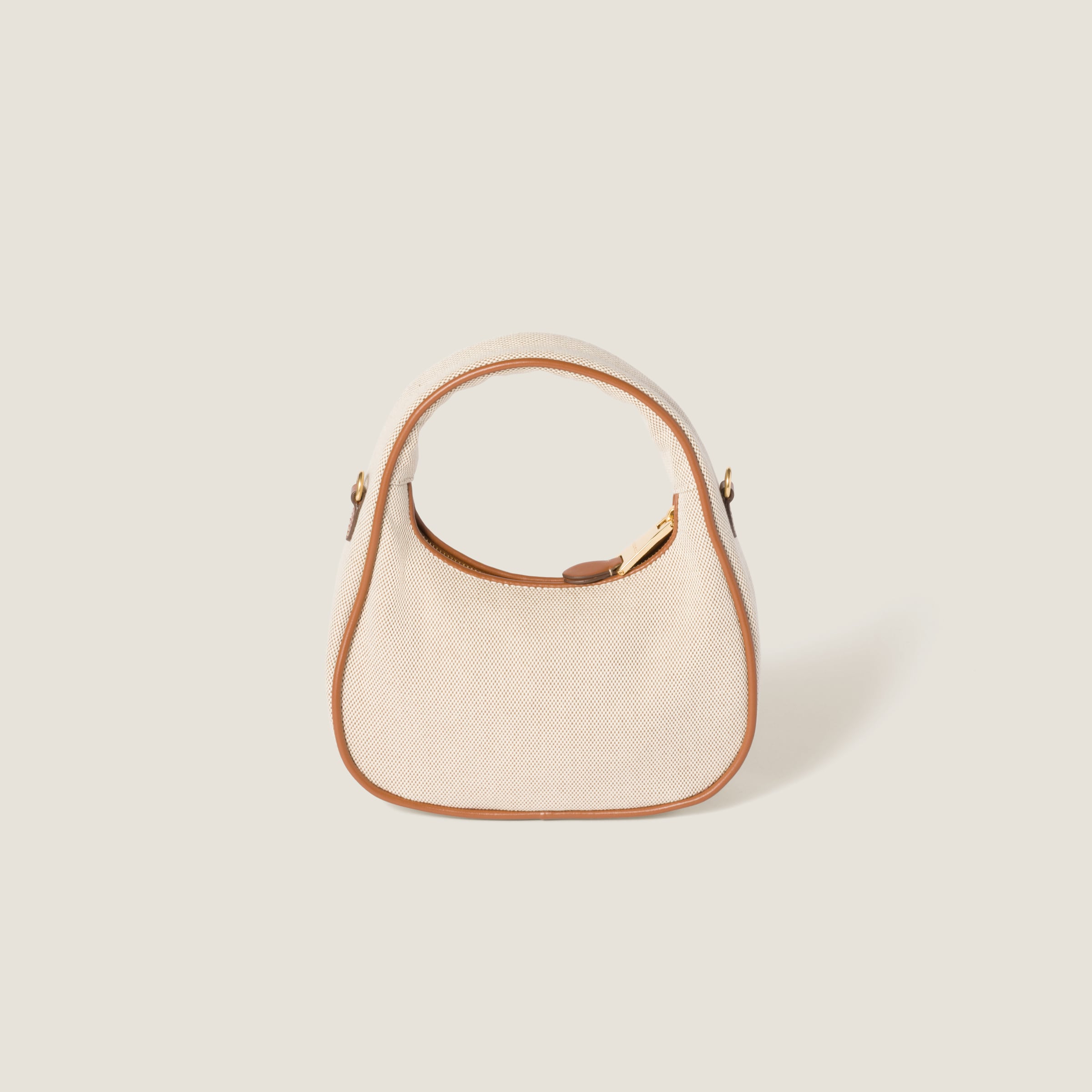 Miu Miu Wander Canvas And Leather Bag