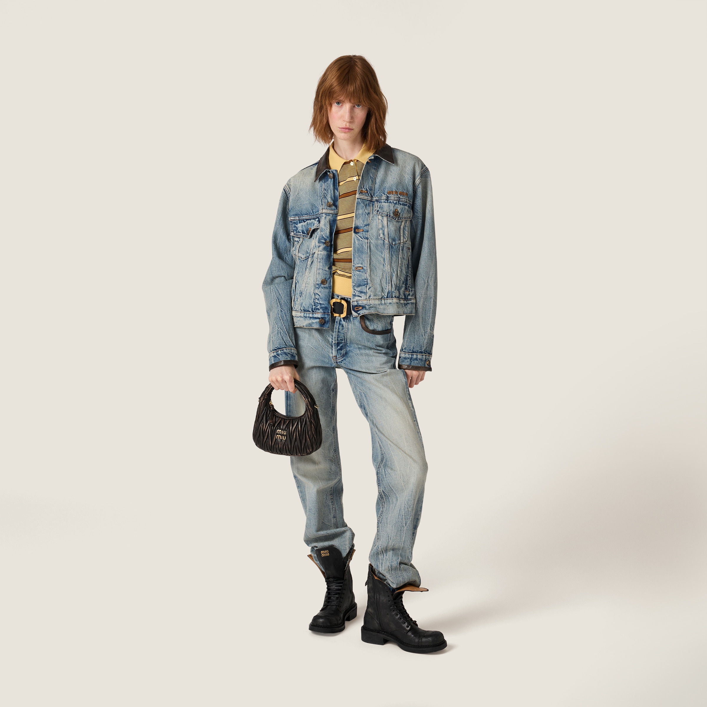 Miu Miu Wander Matelassé Nappa Leather Bag