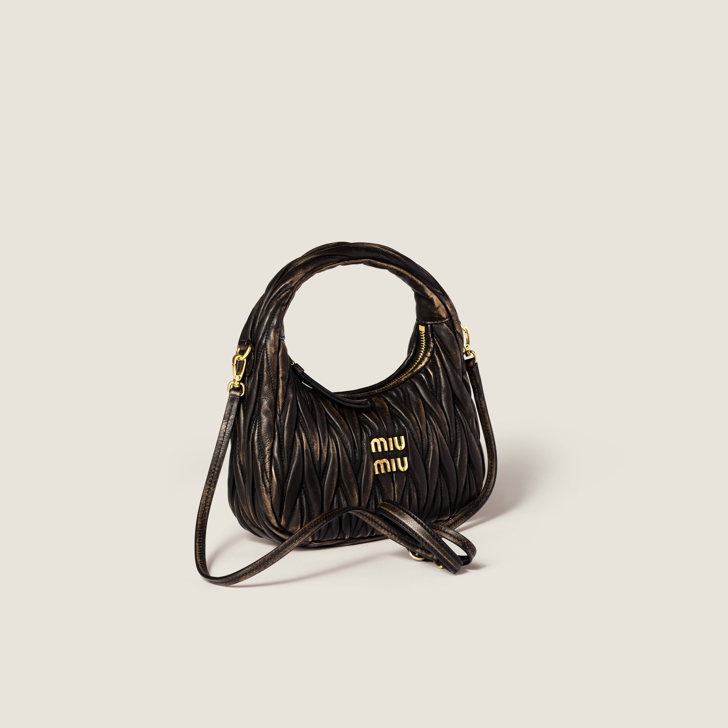 Miu Miu Wander Matelassé Nappa Leather Bag