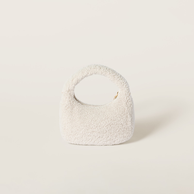 Wander shearling hobo bag