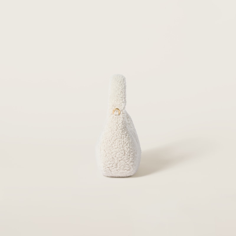 Wander shearling hobo bag