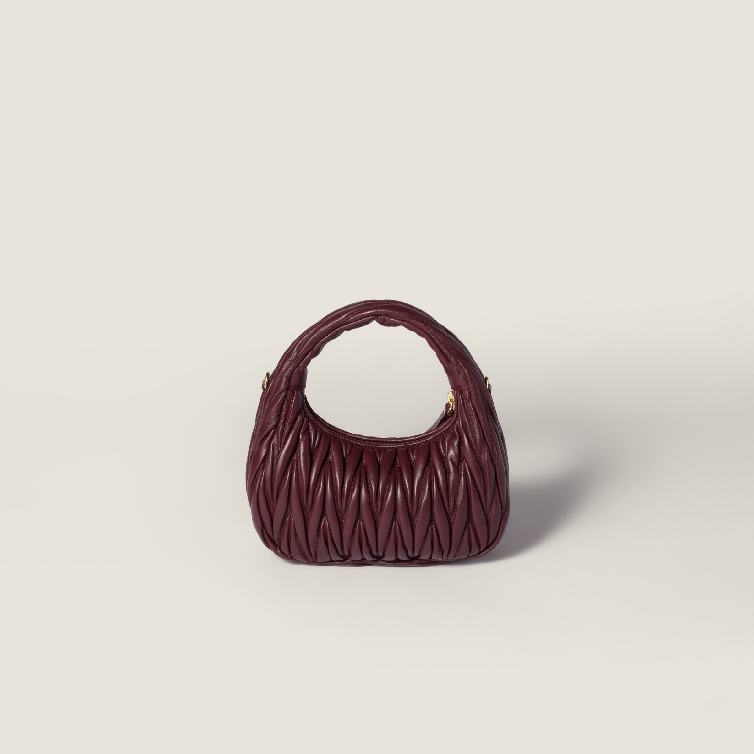 Miu Miu Wander Matelassé Nappa Leather Hobo Bag