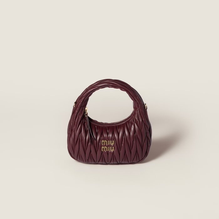 ★MIU MIU直営店★Wander キルティングスエード スモール バッグ Wander For Women | Miu Miu