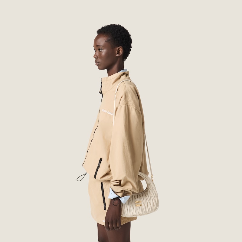 Wander matelassé nappa leather hobo bag