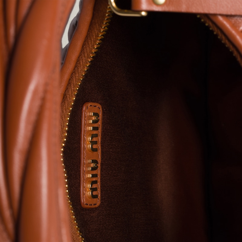 Wander matelassé nappa leather hobo bag