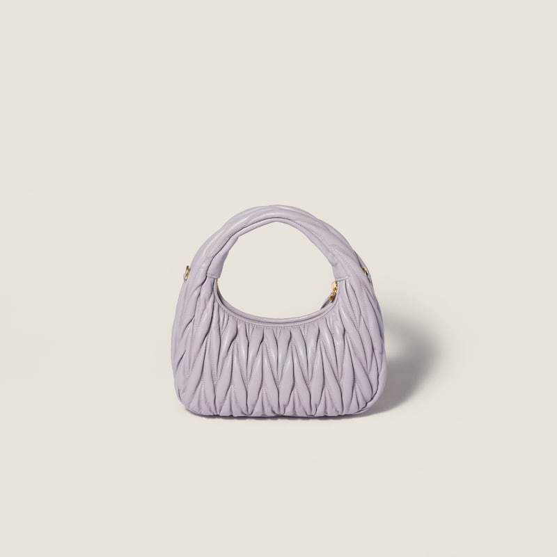 Wander matelassé nappa leather hobo bag