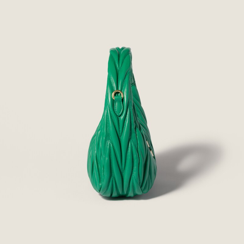 Wander matelassé nappa leather hobo bag