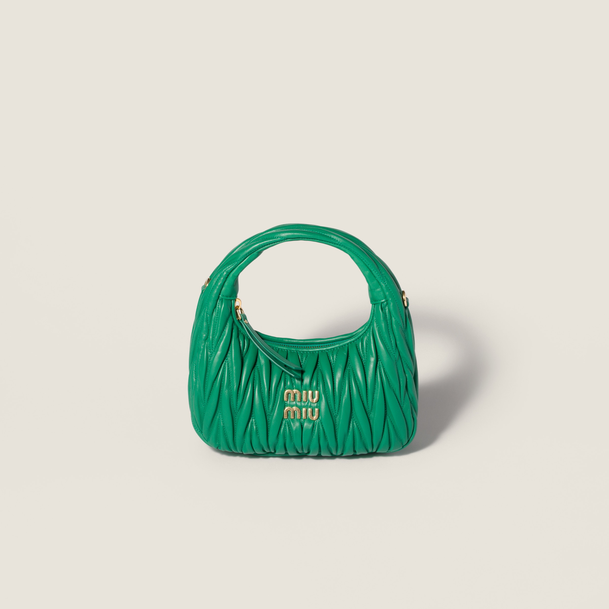 Wander matelassé nappa leather hobo bag from Miu Miu - $2,950