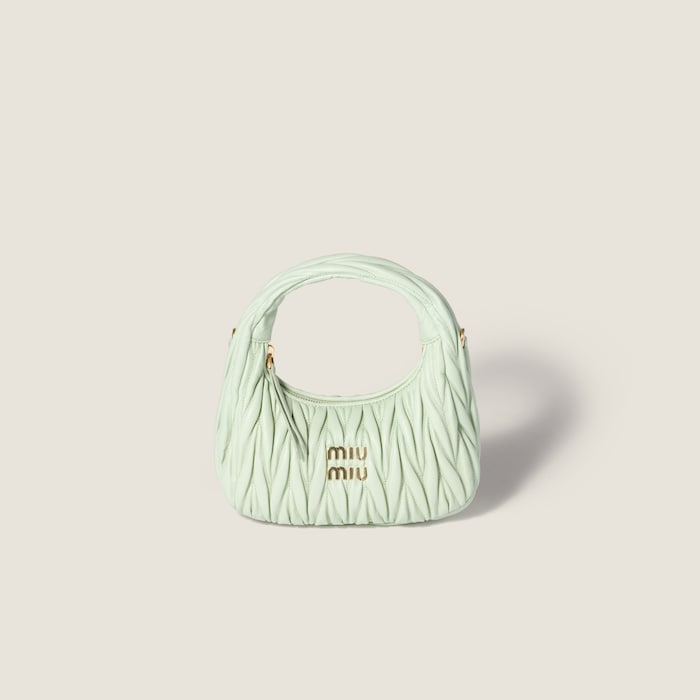 ★MIU MIU直営店★Wander キルティングスエード スモール バッグ Wander For Women | Miu Miu