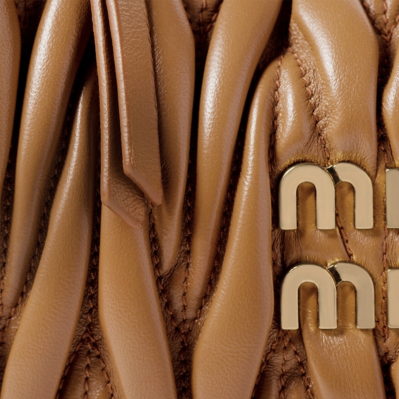 Wander matelassé nappa leather hobo bag