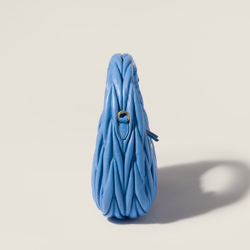 Wander matelassé nappa leather hobo bag