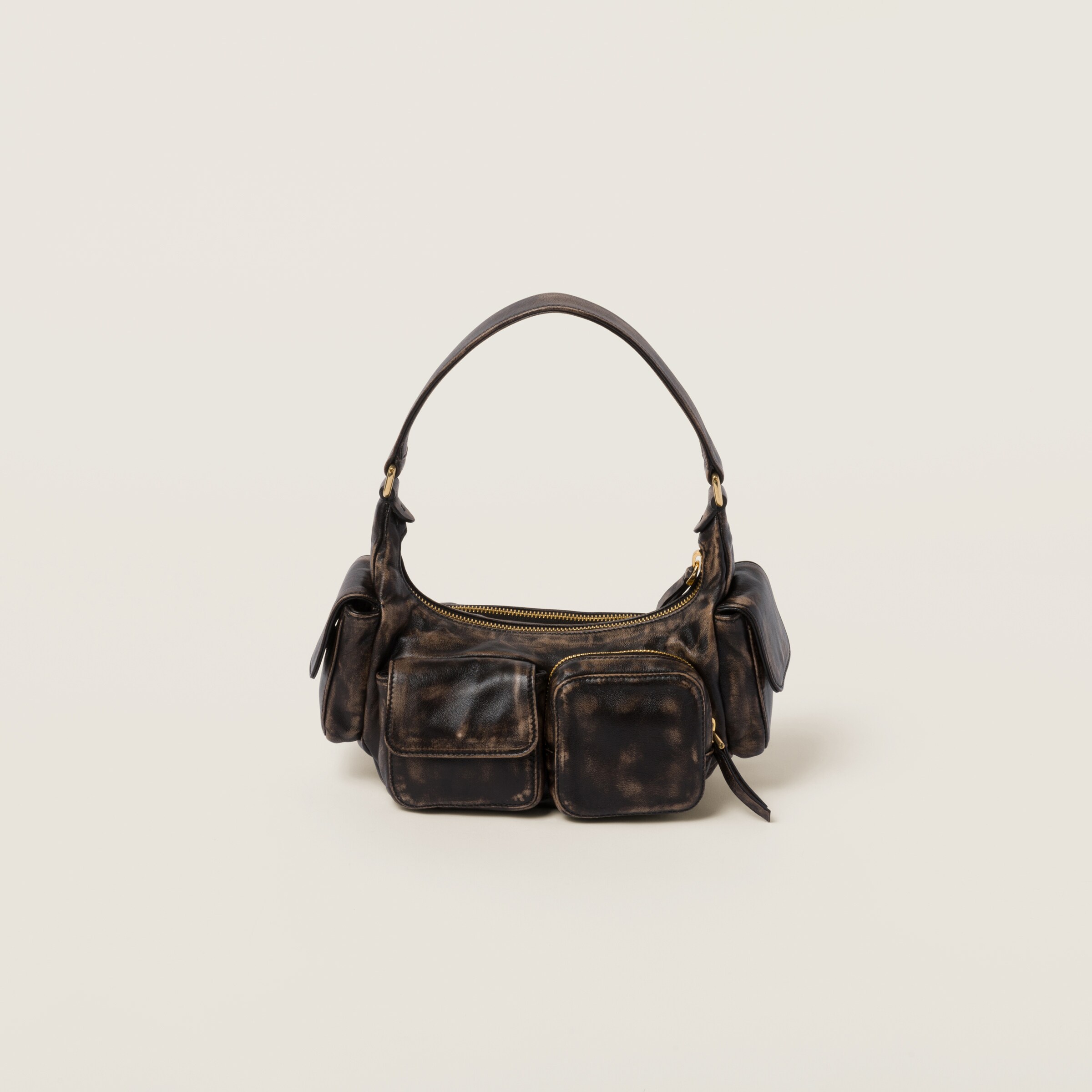 Coffee Nappa Leather Pocket Bag | Miu Miu