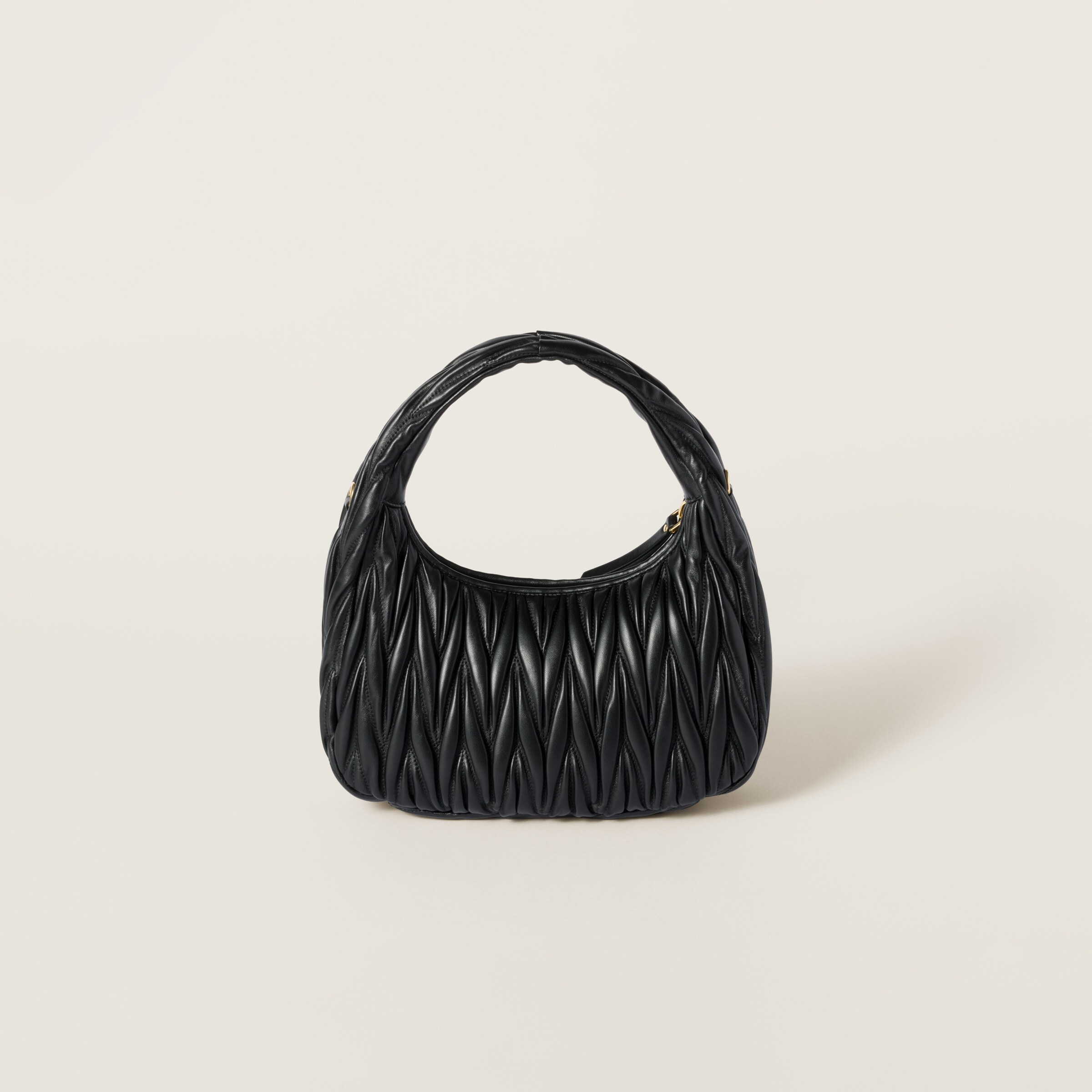 Miu Miu Wander Matelassé Nappa Leather Hobo Bag