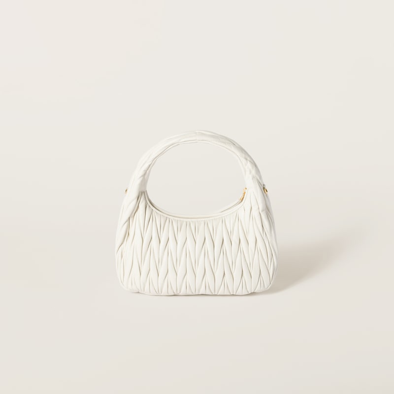 Wander matelassé nappa leather hobo bag