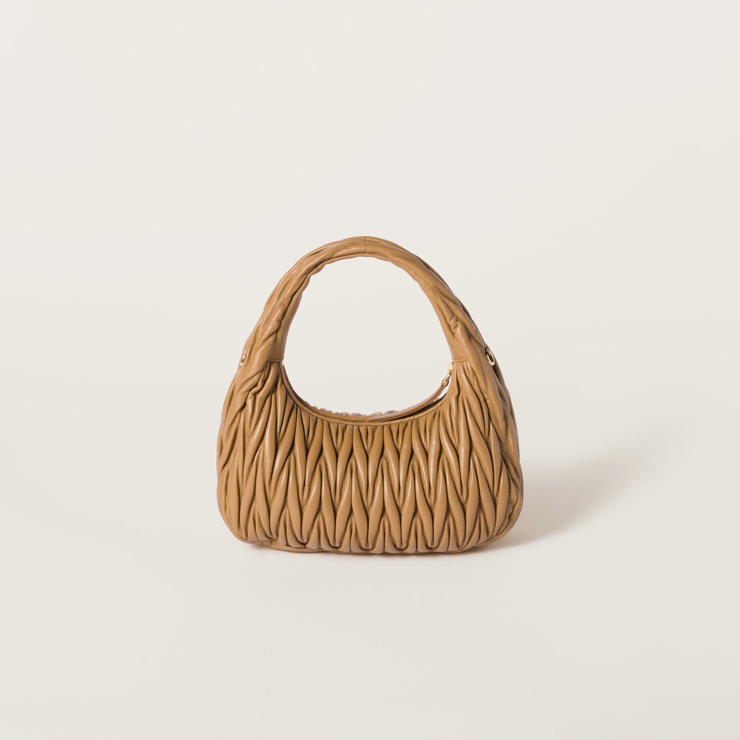 Miu Miu Wander Matelassé Nappa Leather Hobo Bag