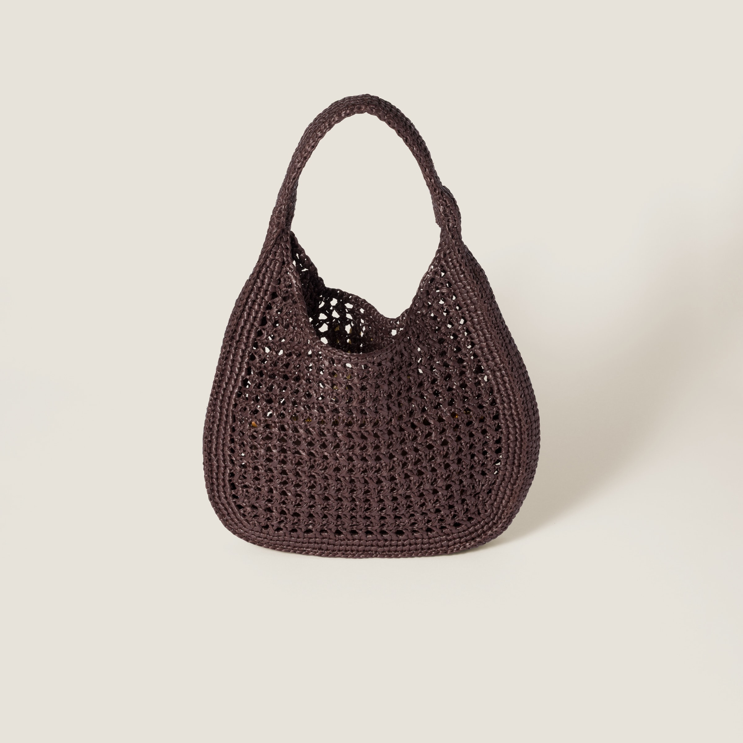 Miu Miu Raffia-effect Woven Shoulder Bag