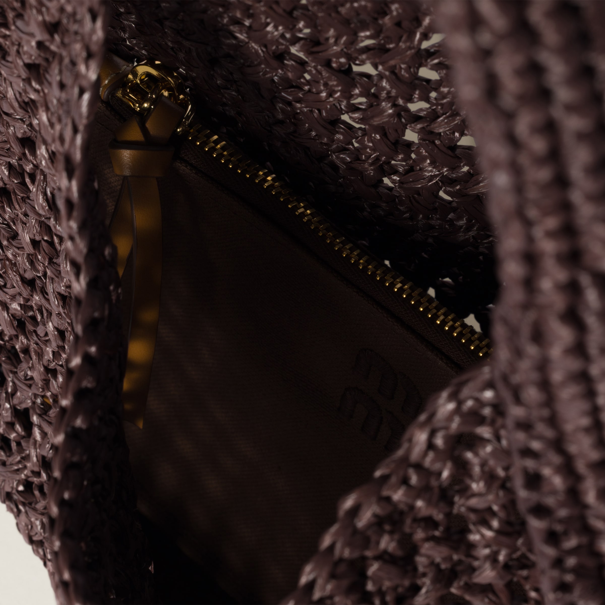 Miu Miu Raffia-effect Woven Shoulder Bag