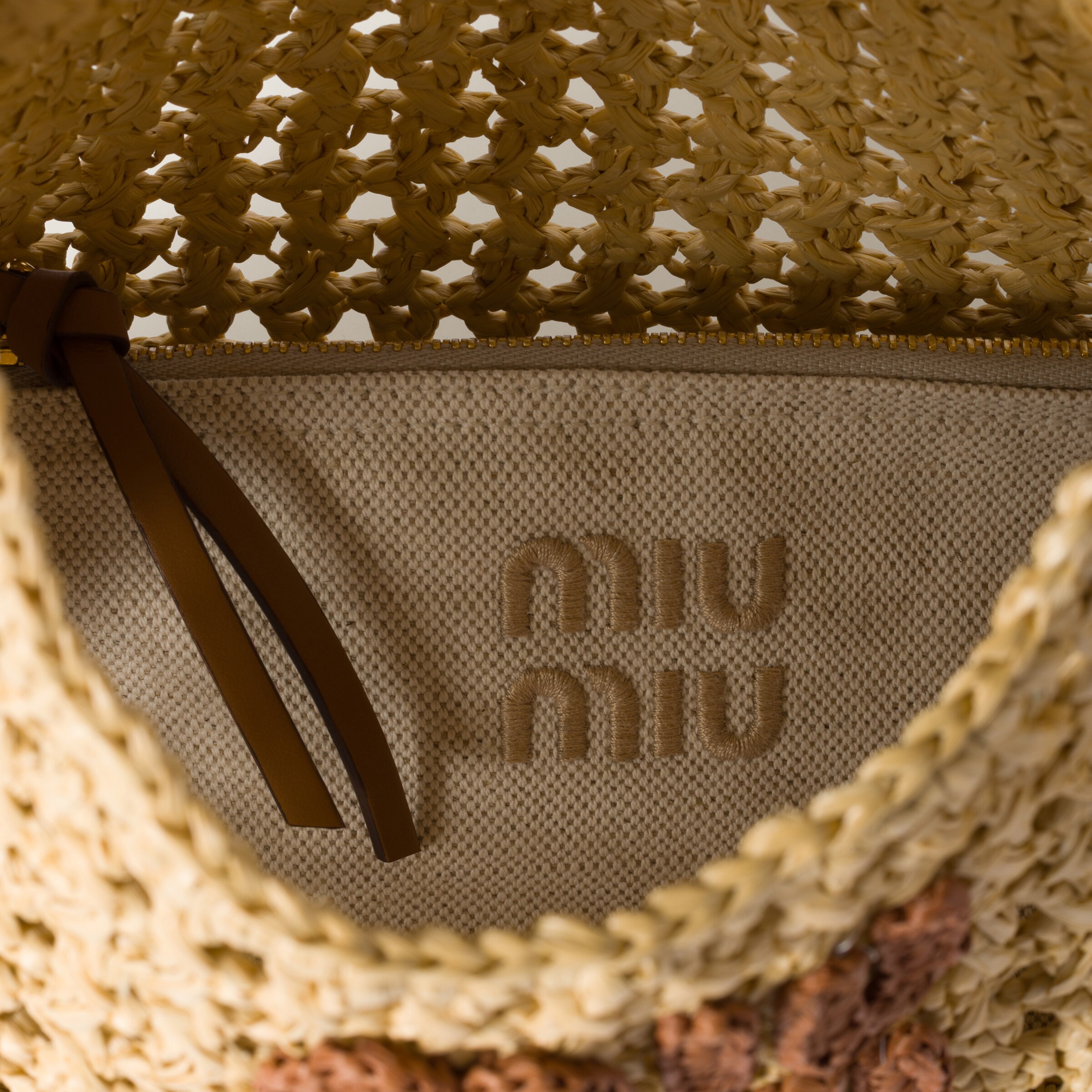 Raffia-Effect Woven Hobo Bag main image 0