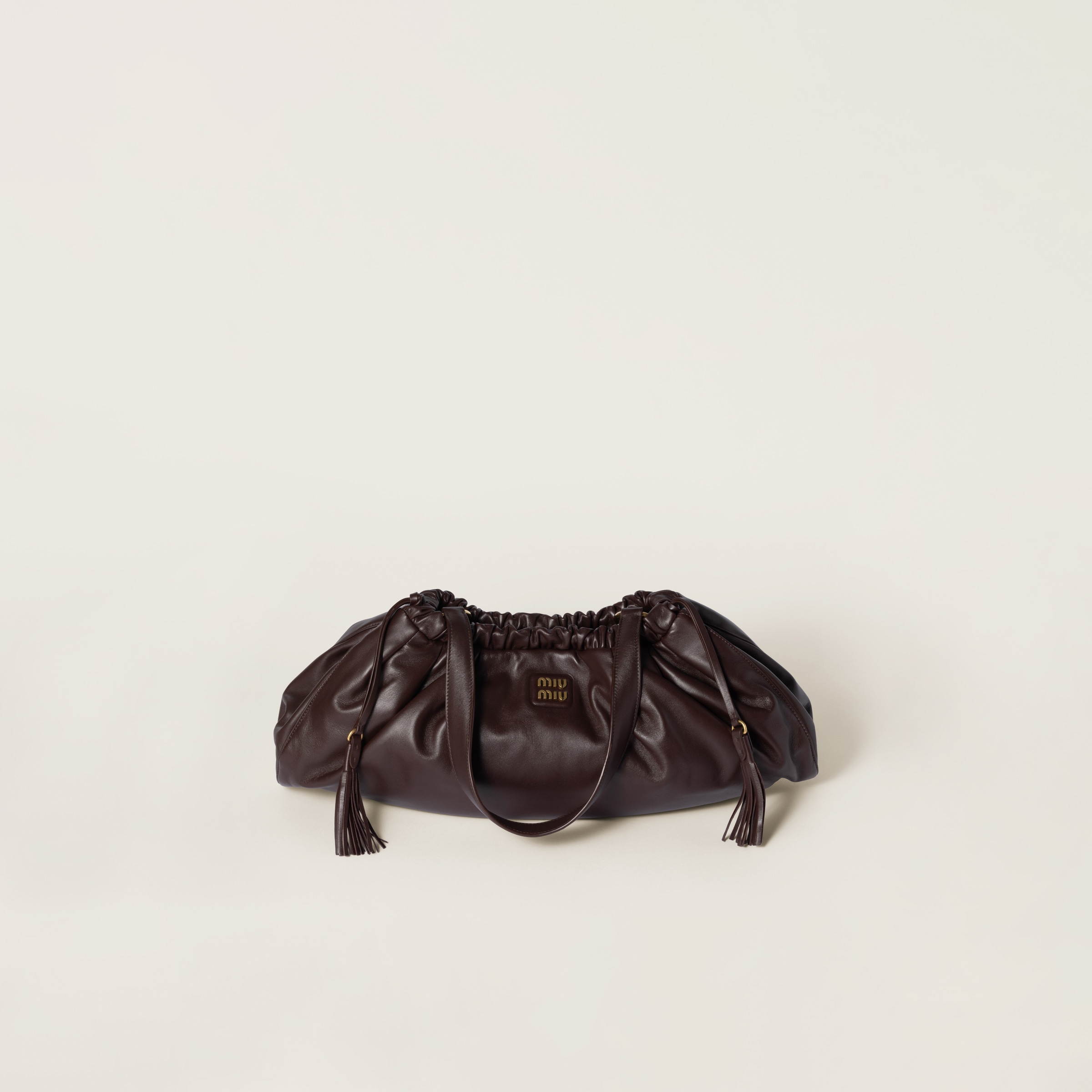 Miu Miu Joie Nappa Leather Bag In Briarwood