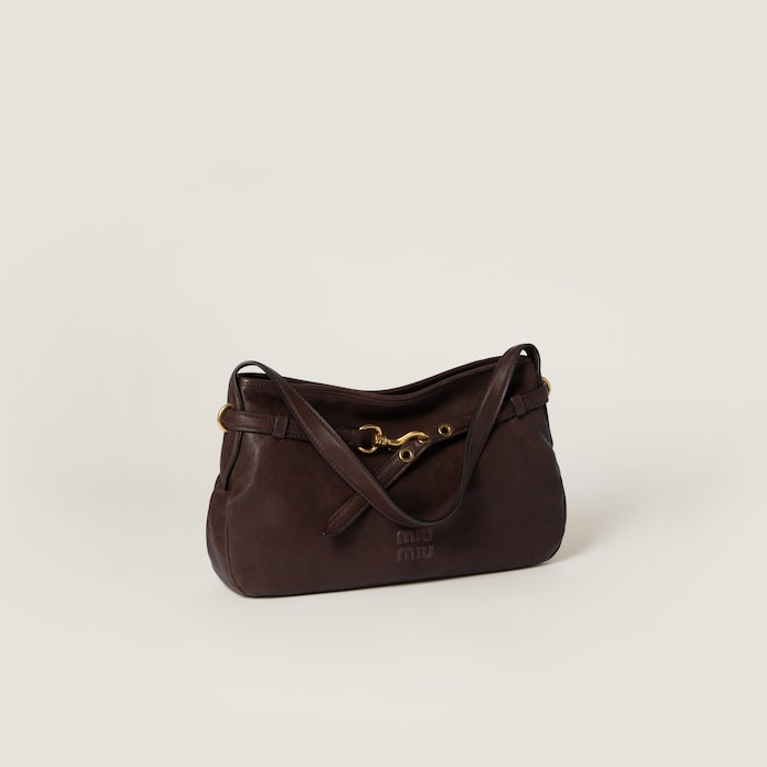 3色) MiuMiu Beau マイクロ ショルダーバッグ Black Beau Leather Micro Bag | Miu Miu