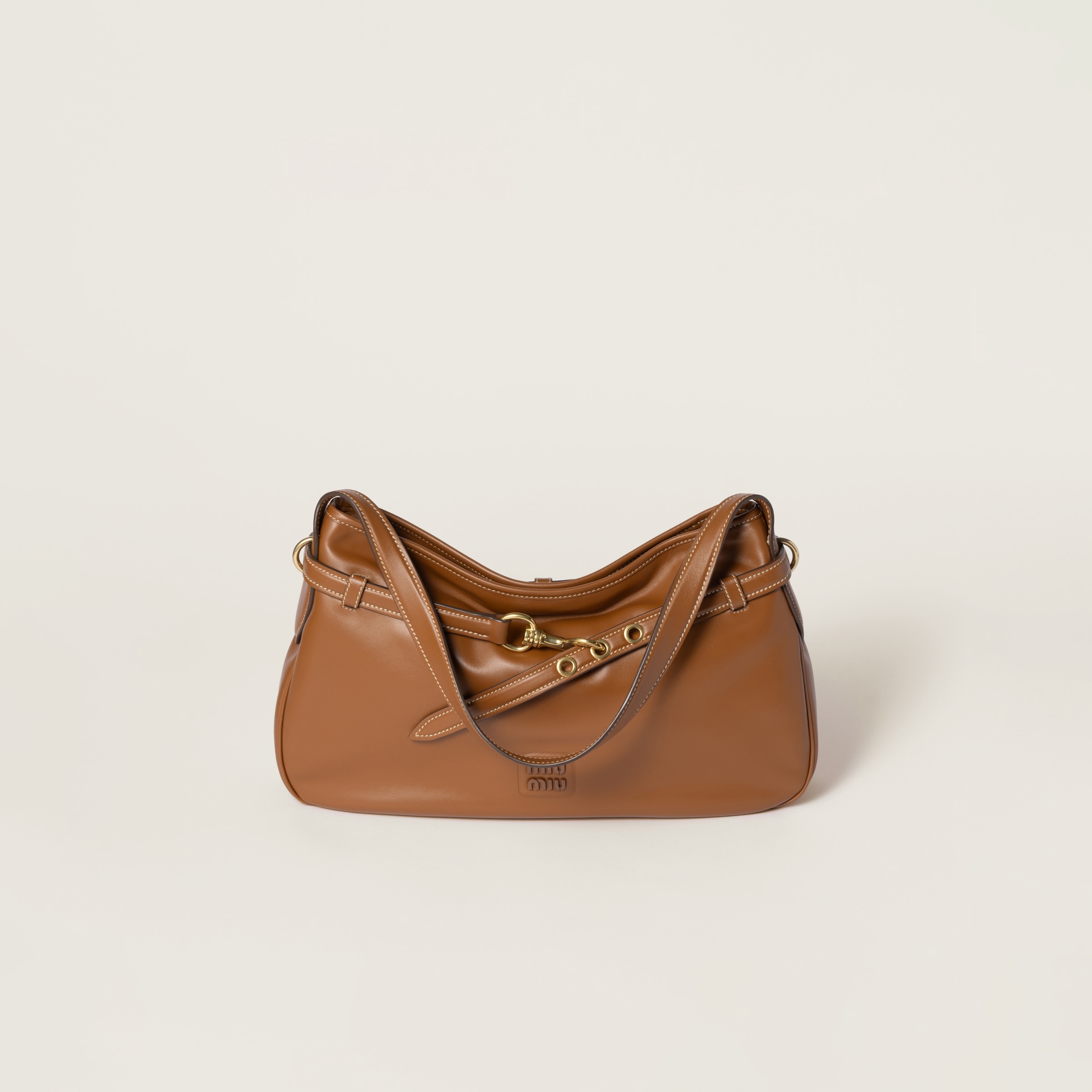 Miu Miu Aventure Shoulder Bag In Brown