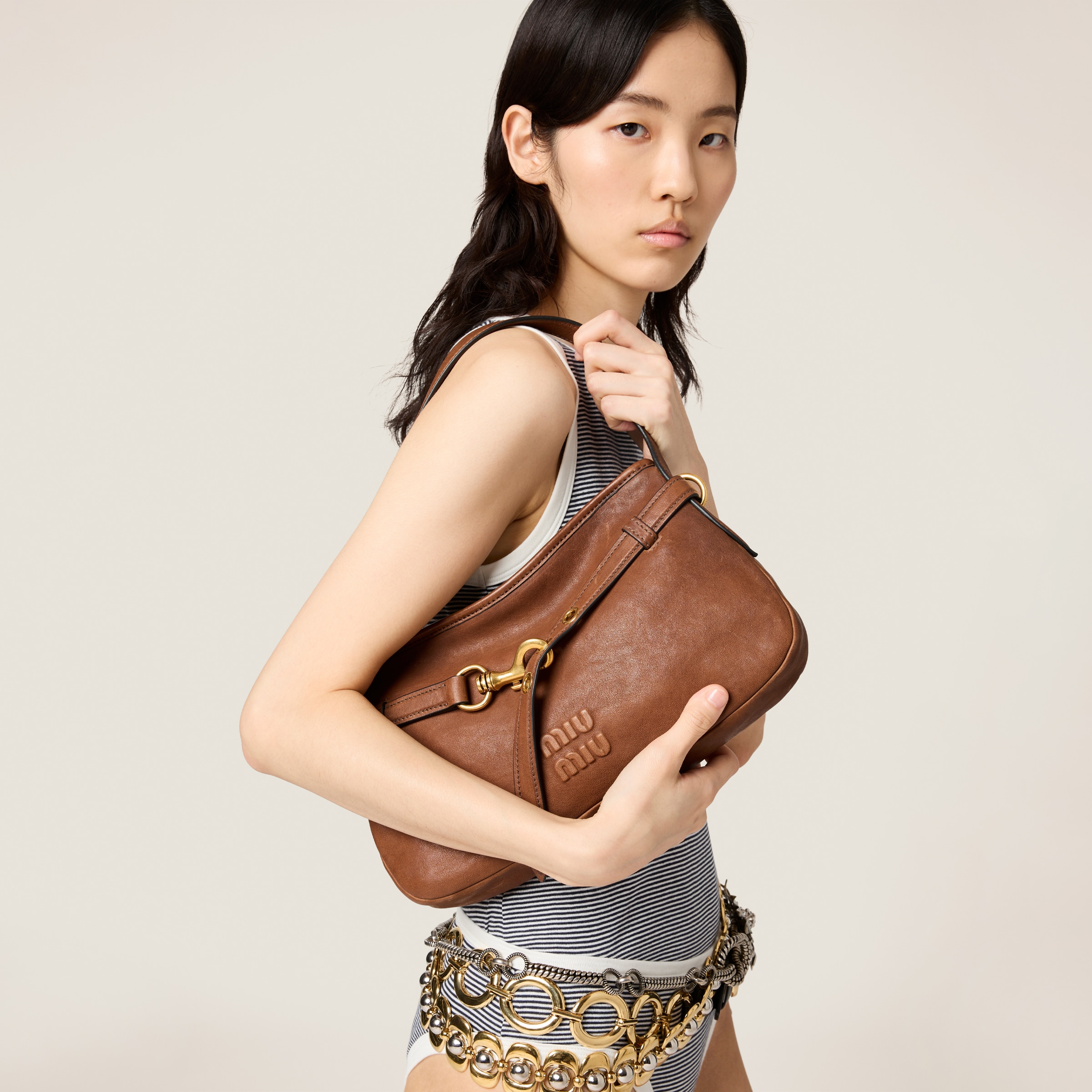 Miu Miu Aventure Nappa Leather Bag