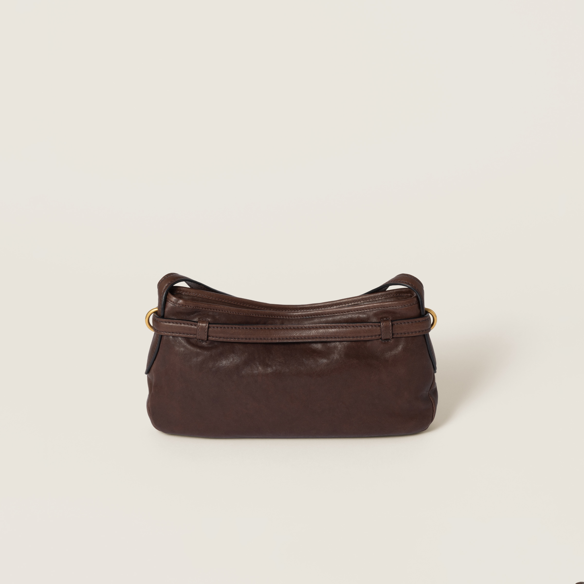 Miu Miu Lambskin Leather Shoulder Bag In Briarwood