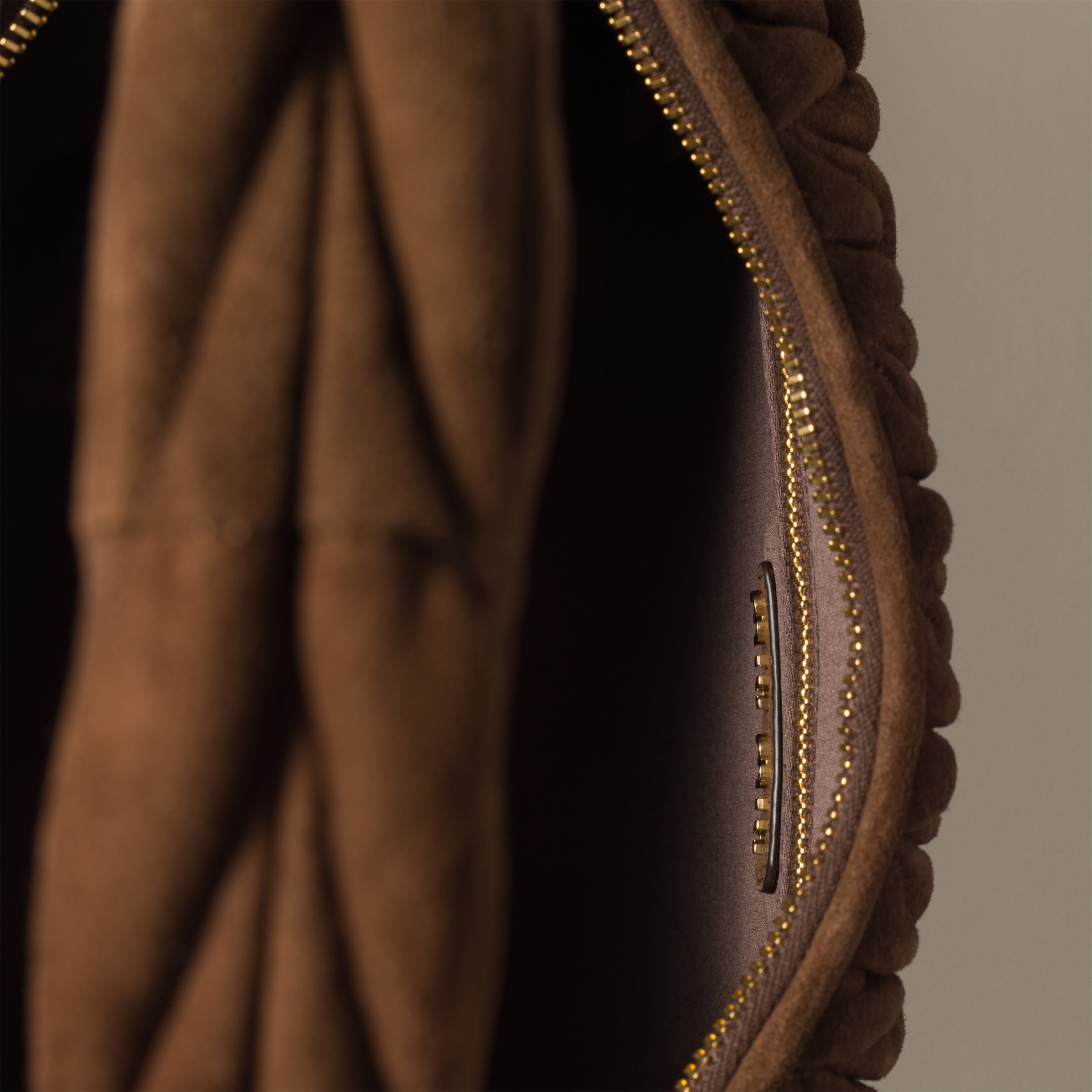 Miu Miu Wander Matelassé Suede Bag In Cocoa Brown
