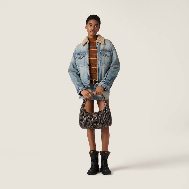 Wander matelassé nappa leather bag