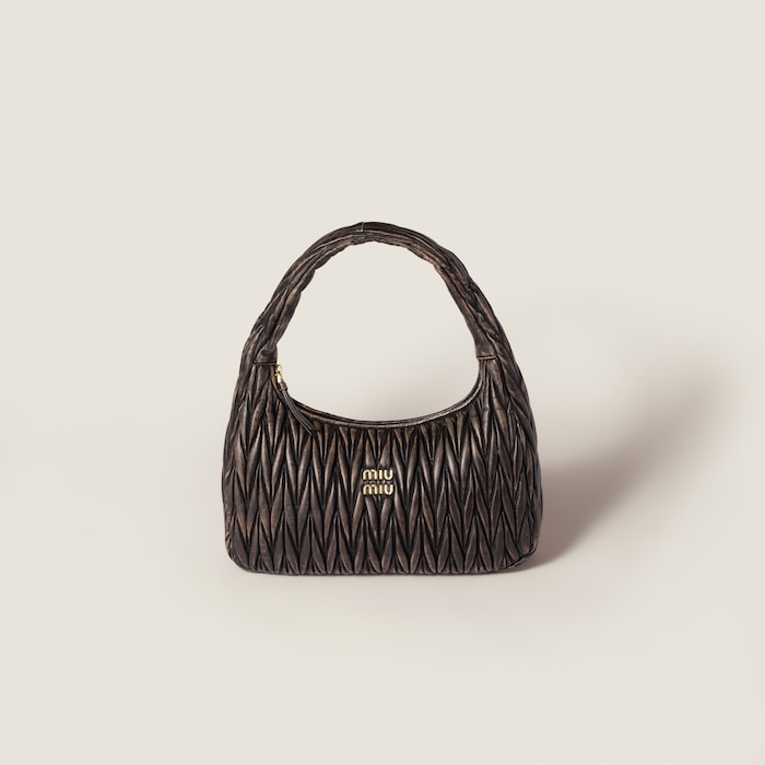 【送関込】MiuMiu☆ミュウミュウ leather hobo bag レッド ワンダー マテラッセレザー ホーボーバッグ | Miu Miu