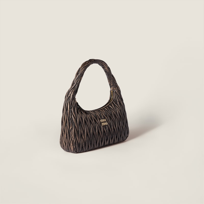 Wander matelassé nappa leather bag