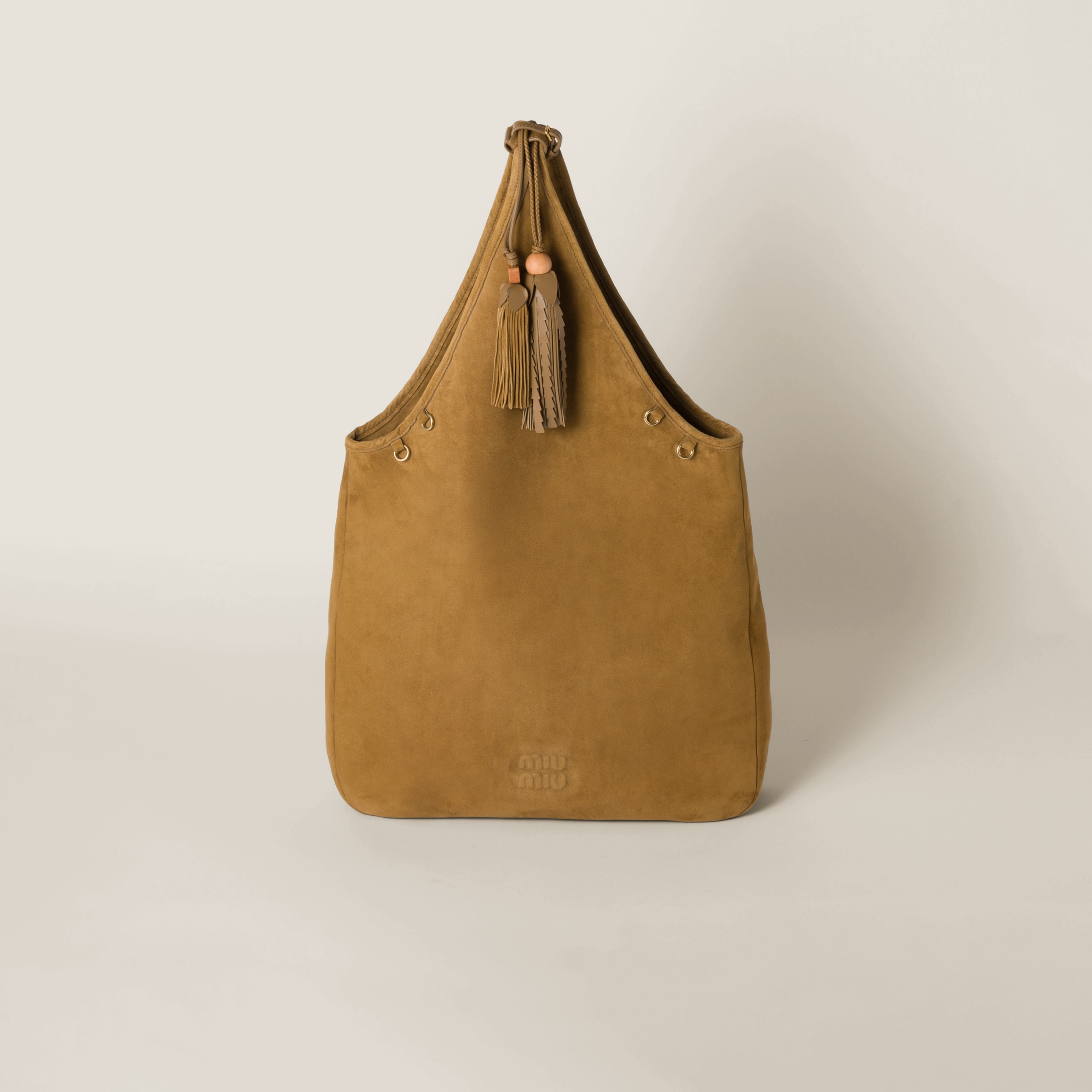 Miu Miu Suede Handbag With Tassels
