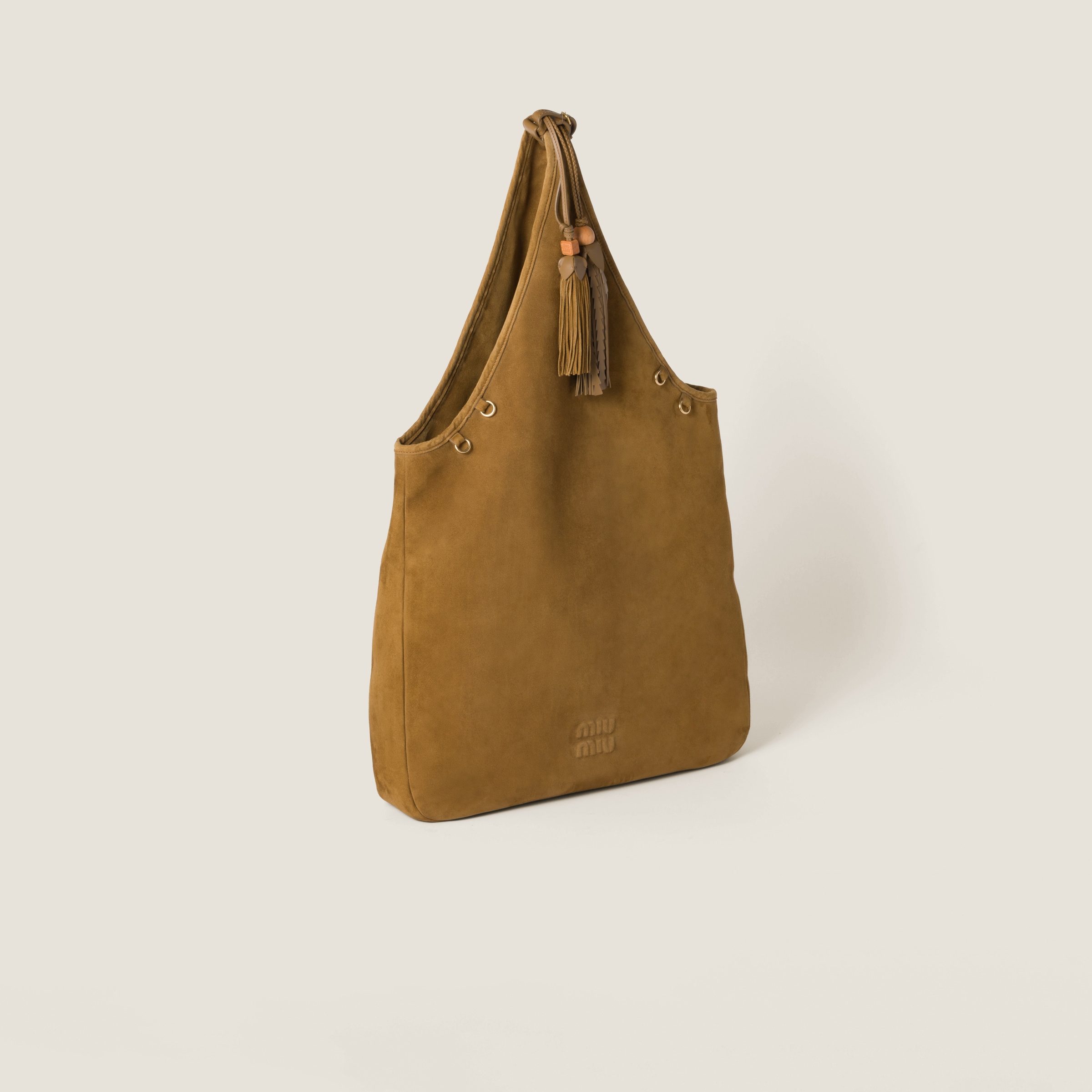 Miu Miu Suede Handbag With Tassels
