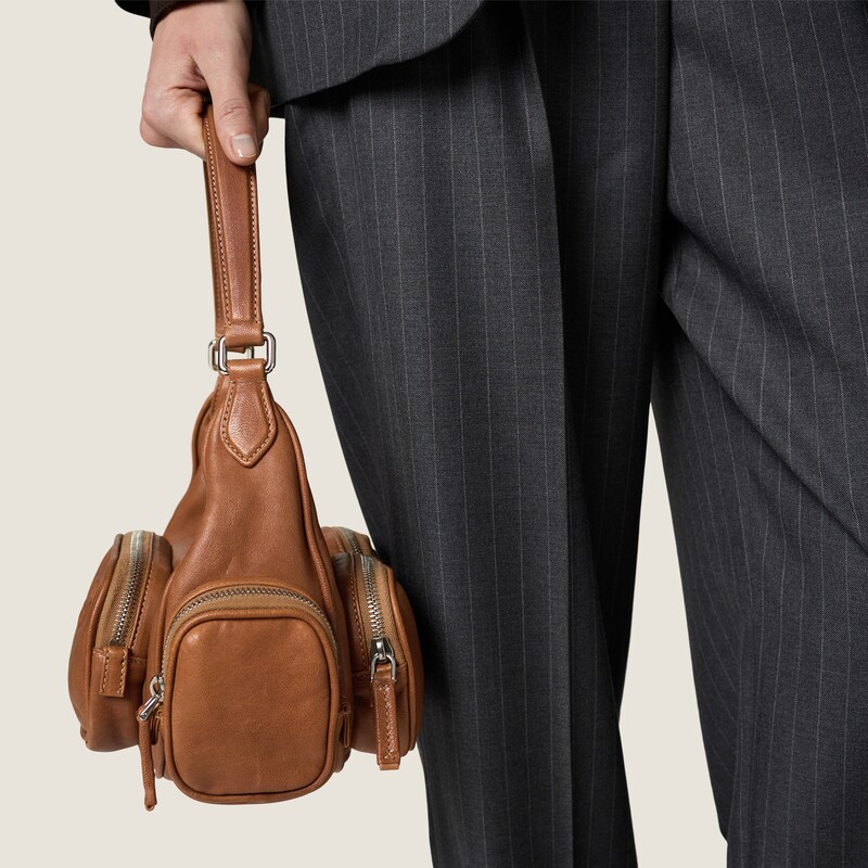 Pocket nappa leather bag