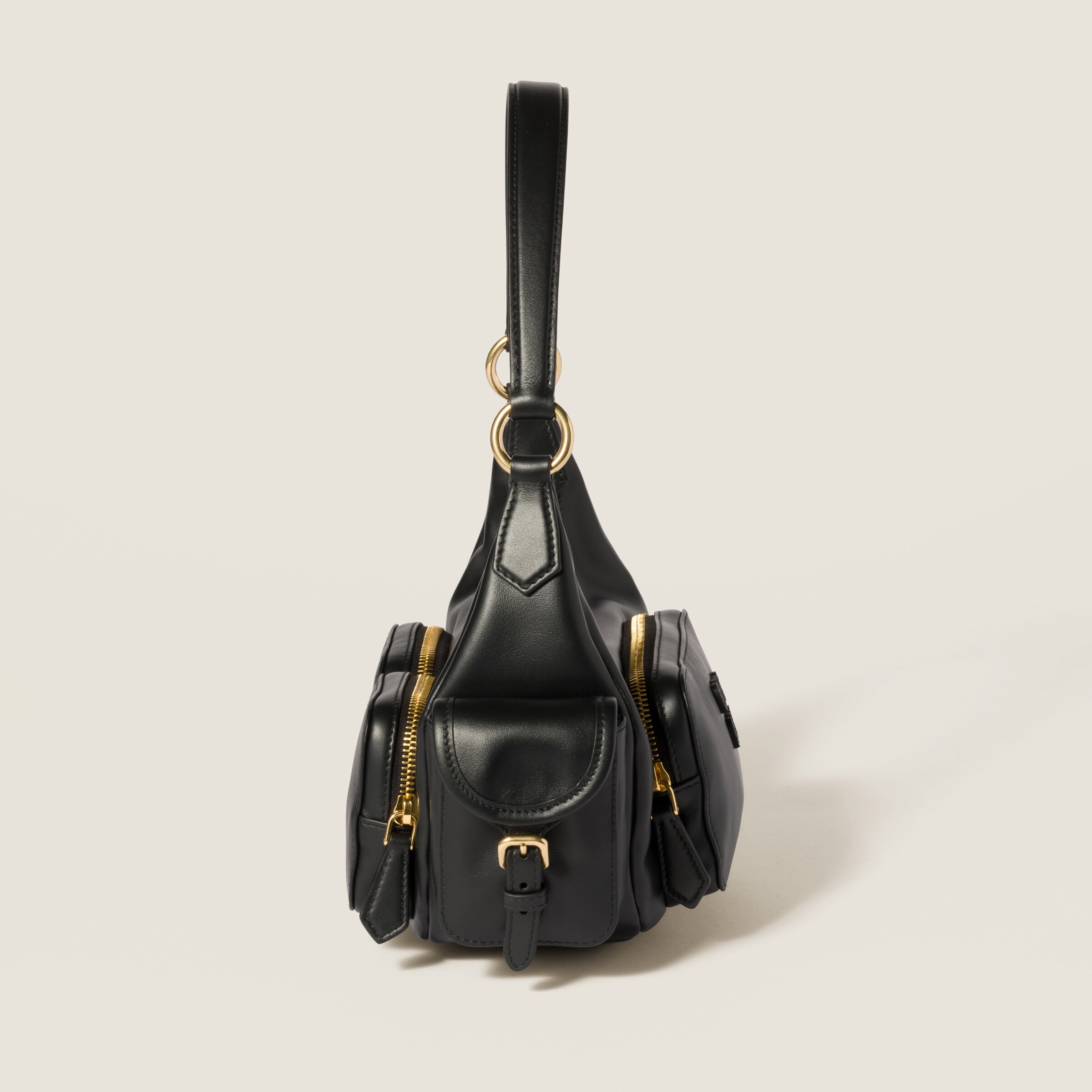Black Pocket Leather Bag | Miu Miu Black Pocket Leather Bag | Miu Miu