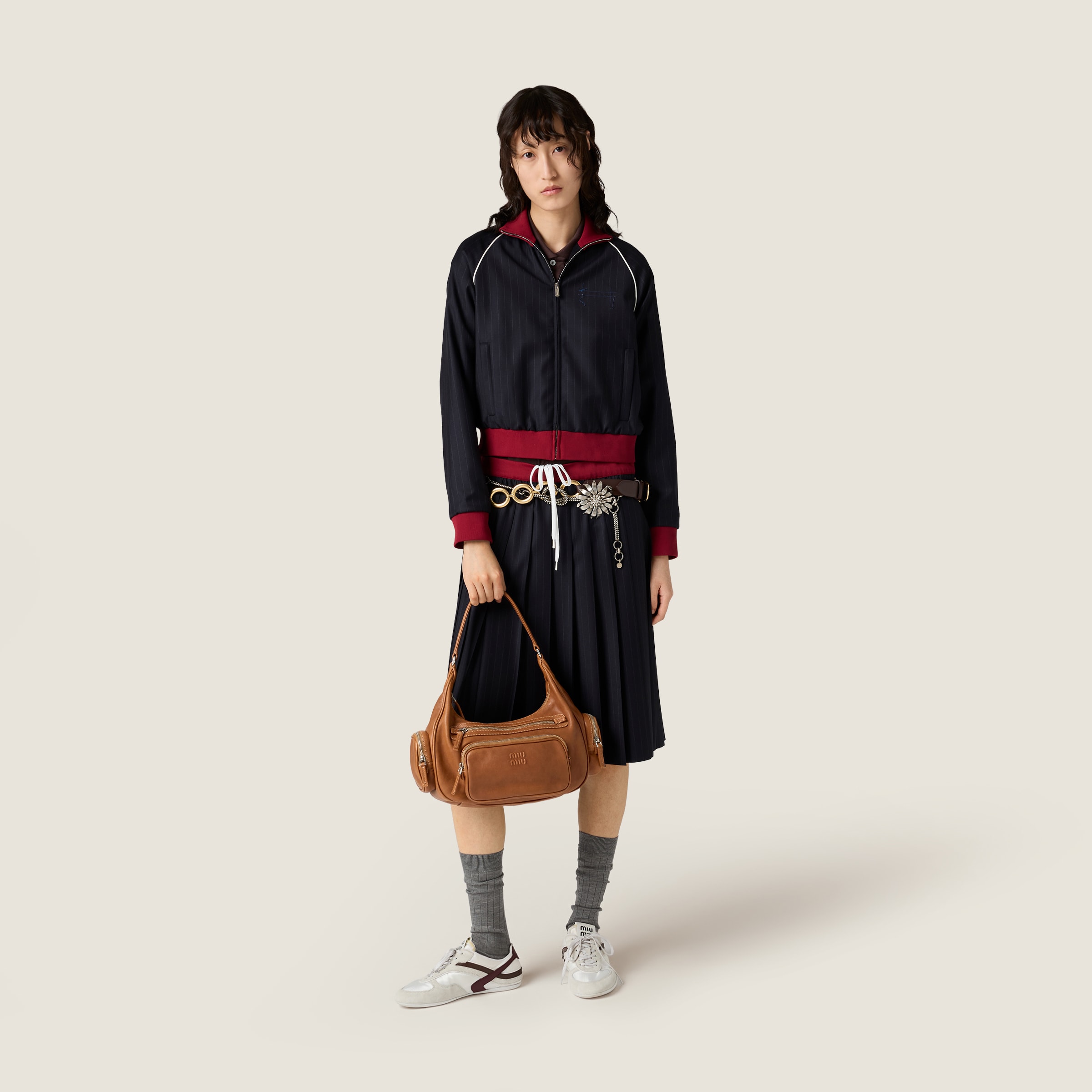 キャメル ポケット ナッパレザー バッグ | Miu Miu