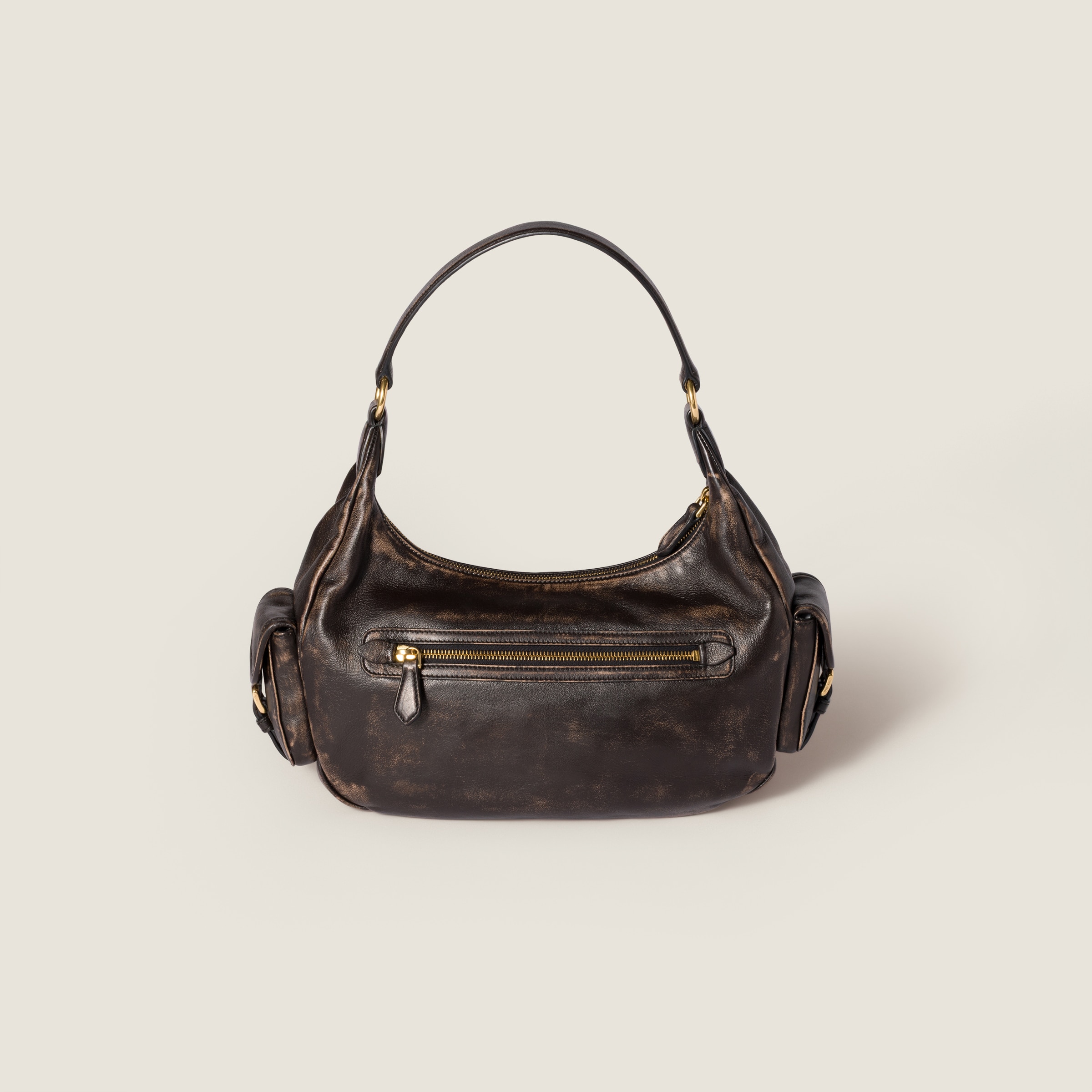 ハンドバッグ MIU MIU 5BC146_2F8T_F0201 NAPPA LEATHER POCKET BAG Coffee Nappa Leather Pocket Bag | Miu Miu