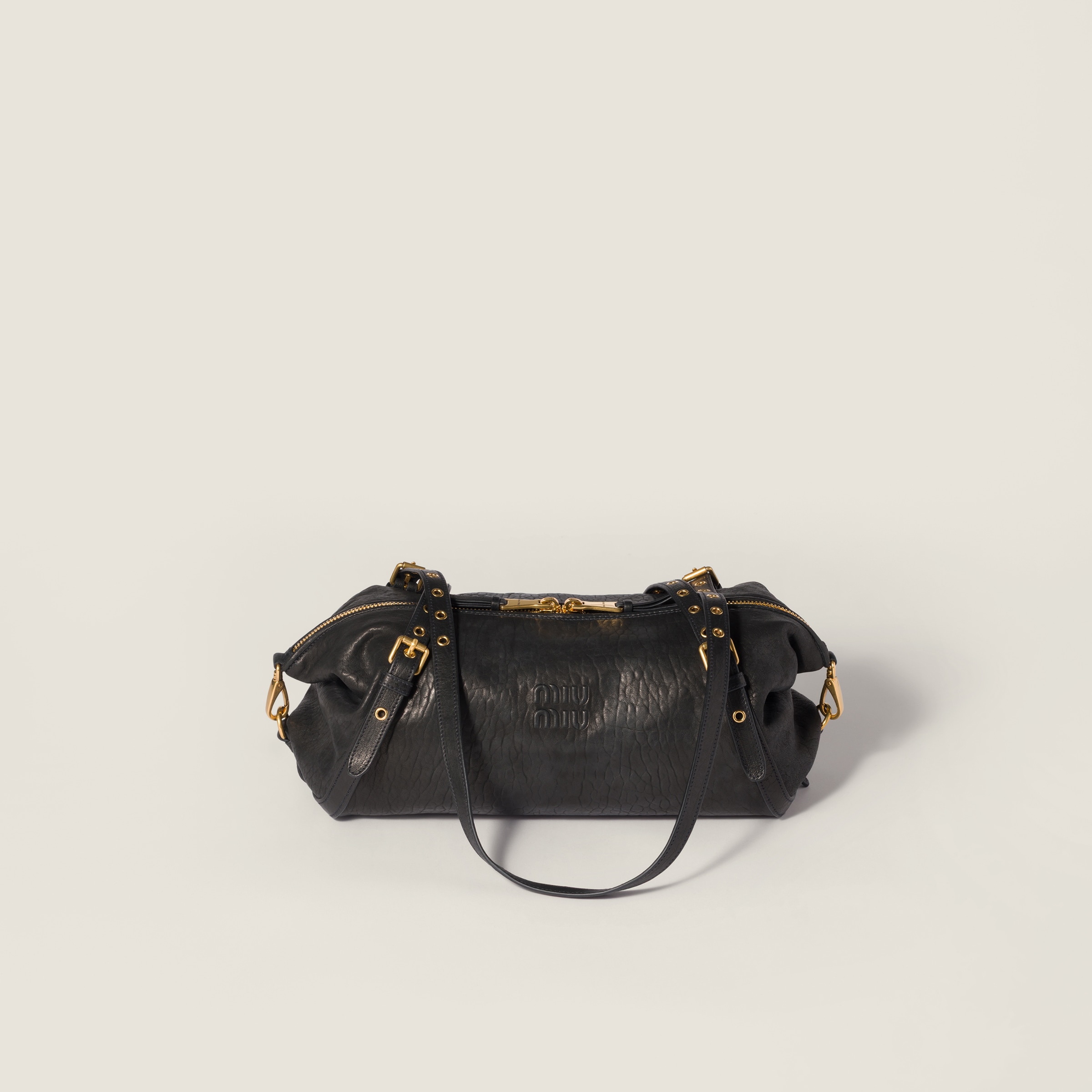 Miu Miu Leather Bag In Black