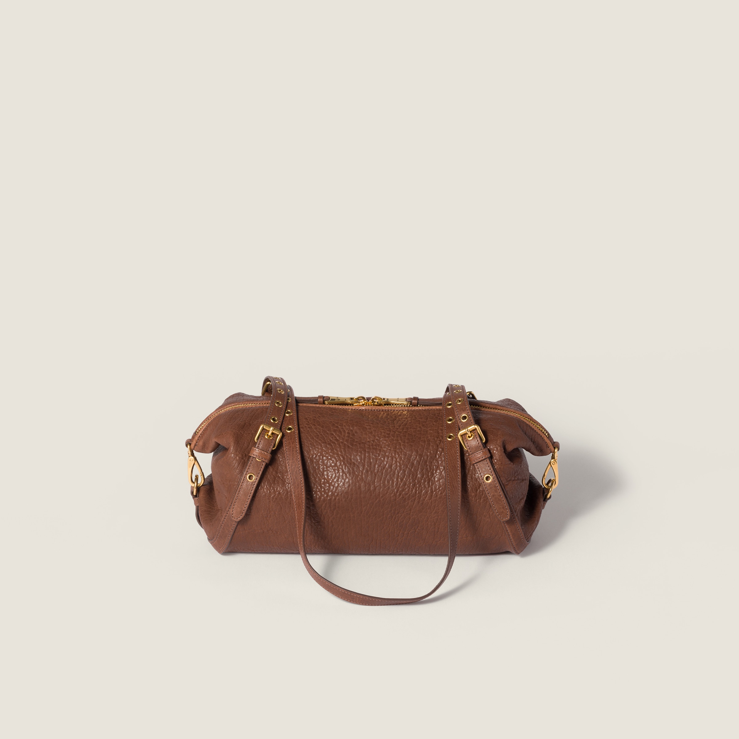Miu Miu Leather Bag In Brown