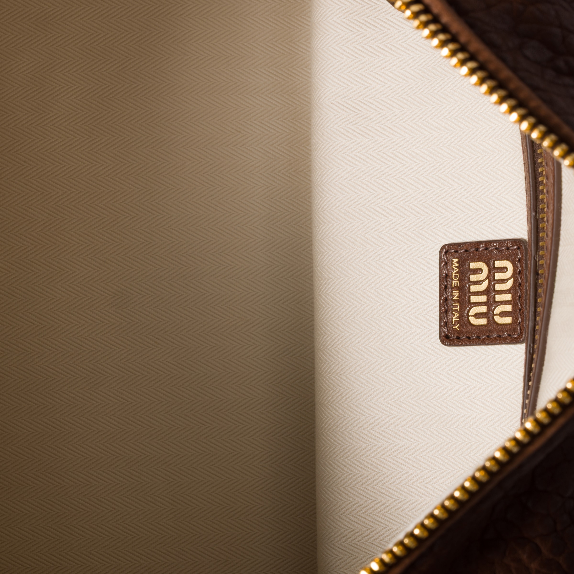 Miu Miu Leather Bag In Brown