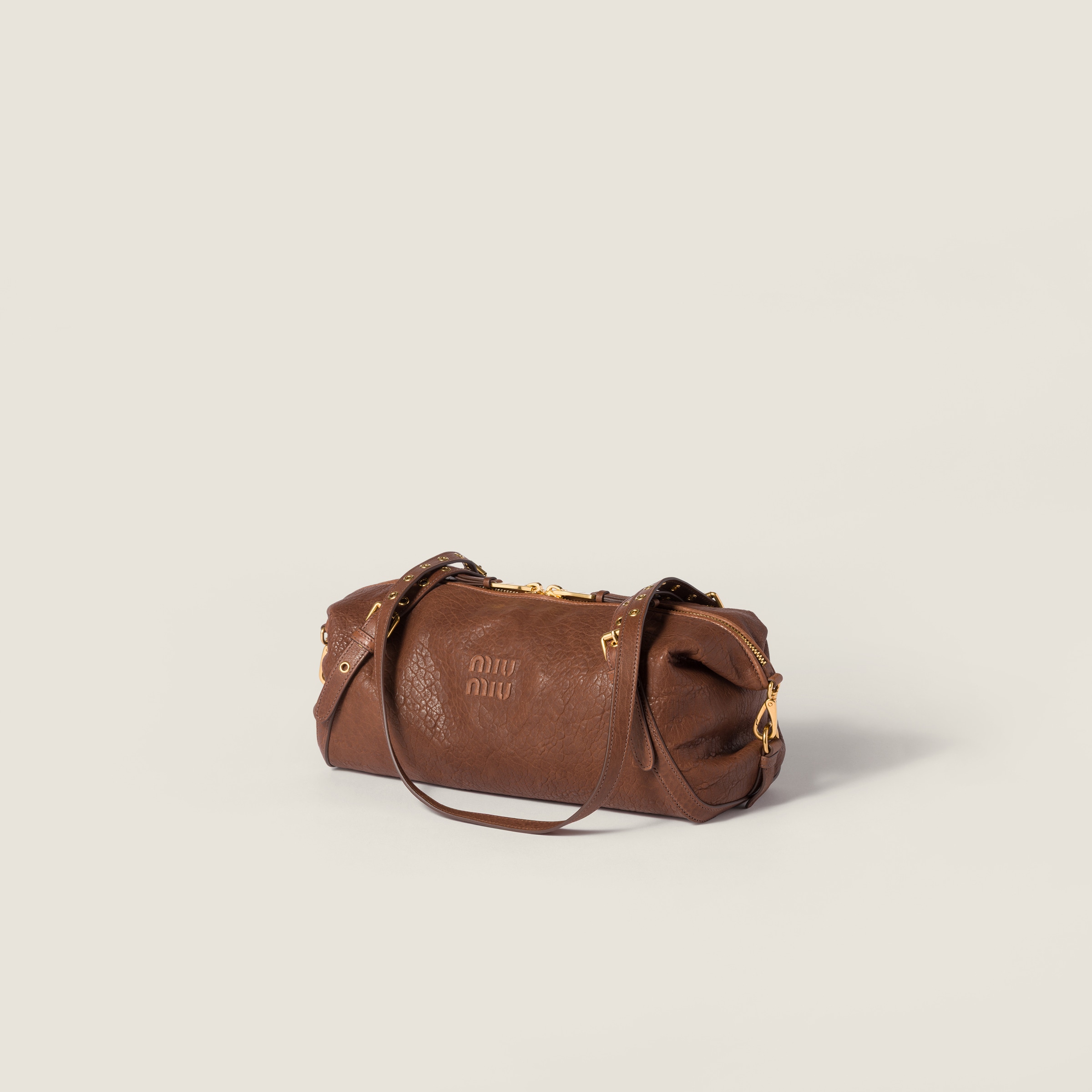 Miu Miu Leather Bag In Brown