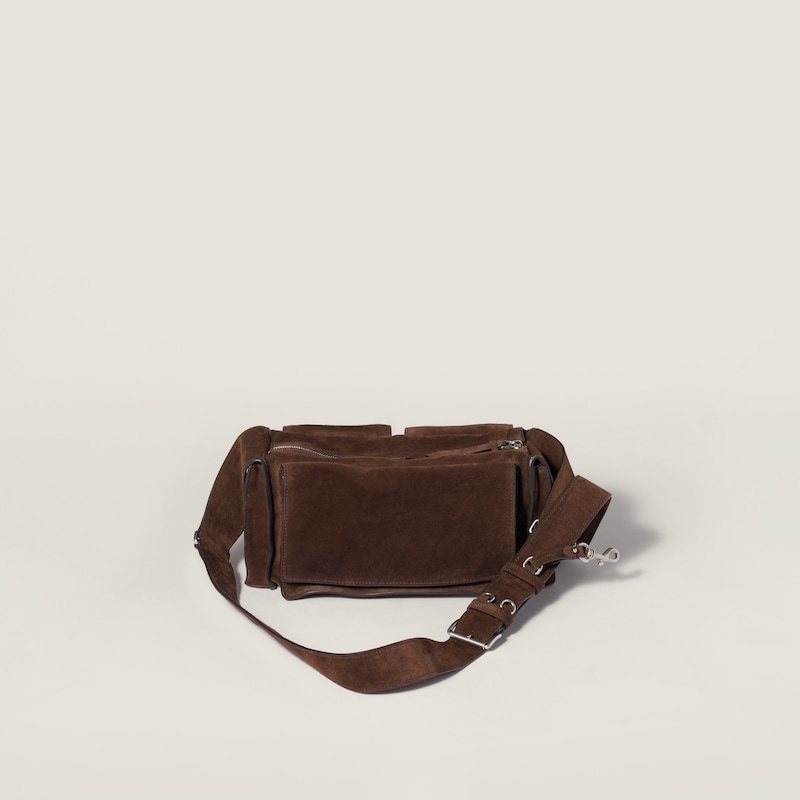 Utilitaire suede shoulder bag