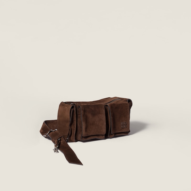 Utilitaire suede shoulder bag