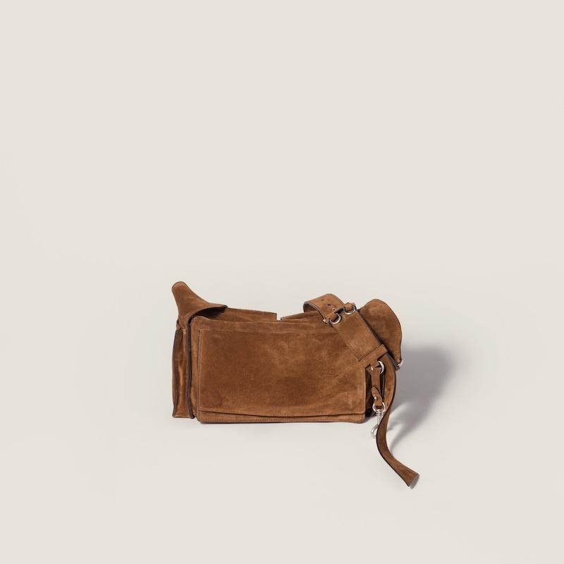 Utilitaire suede shoulder bag