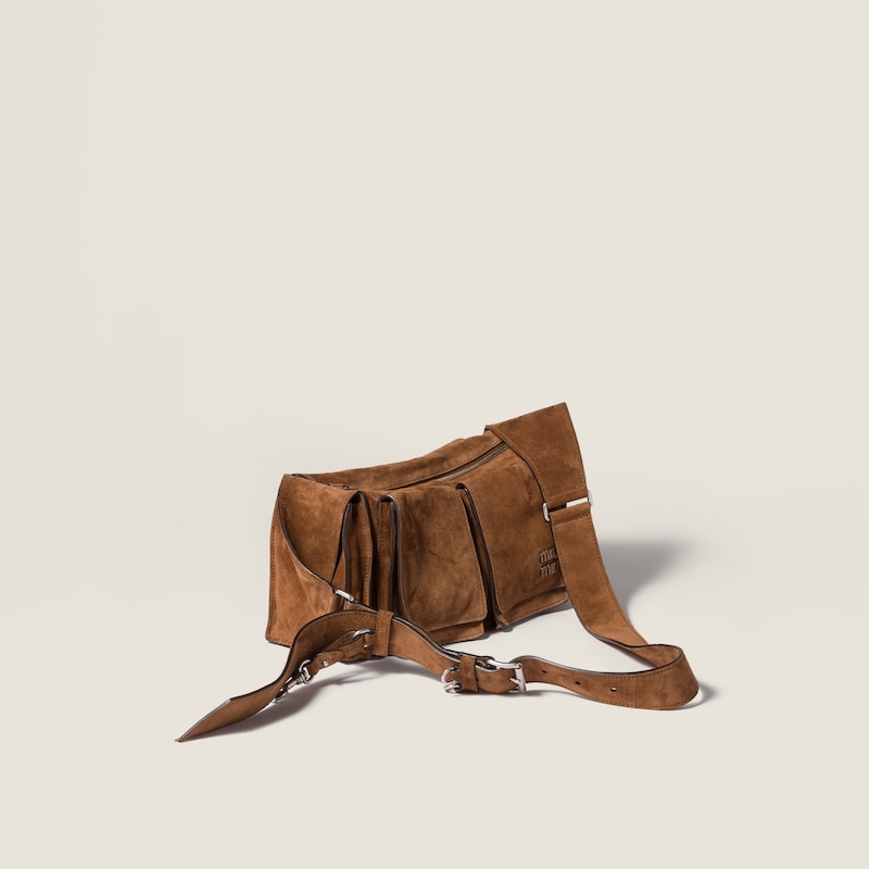 Utilitaire suede shoulder bag
