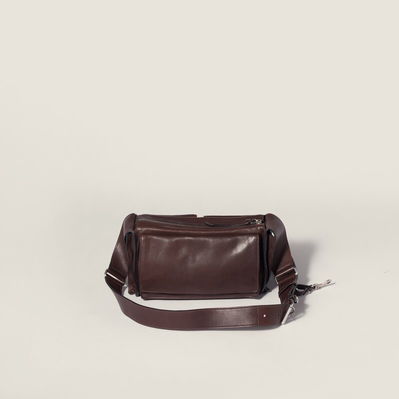 Utilitaire nappa leather shoulder bag