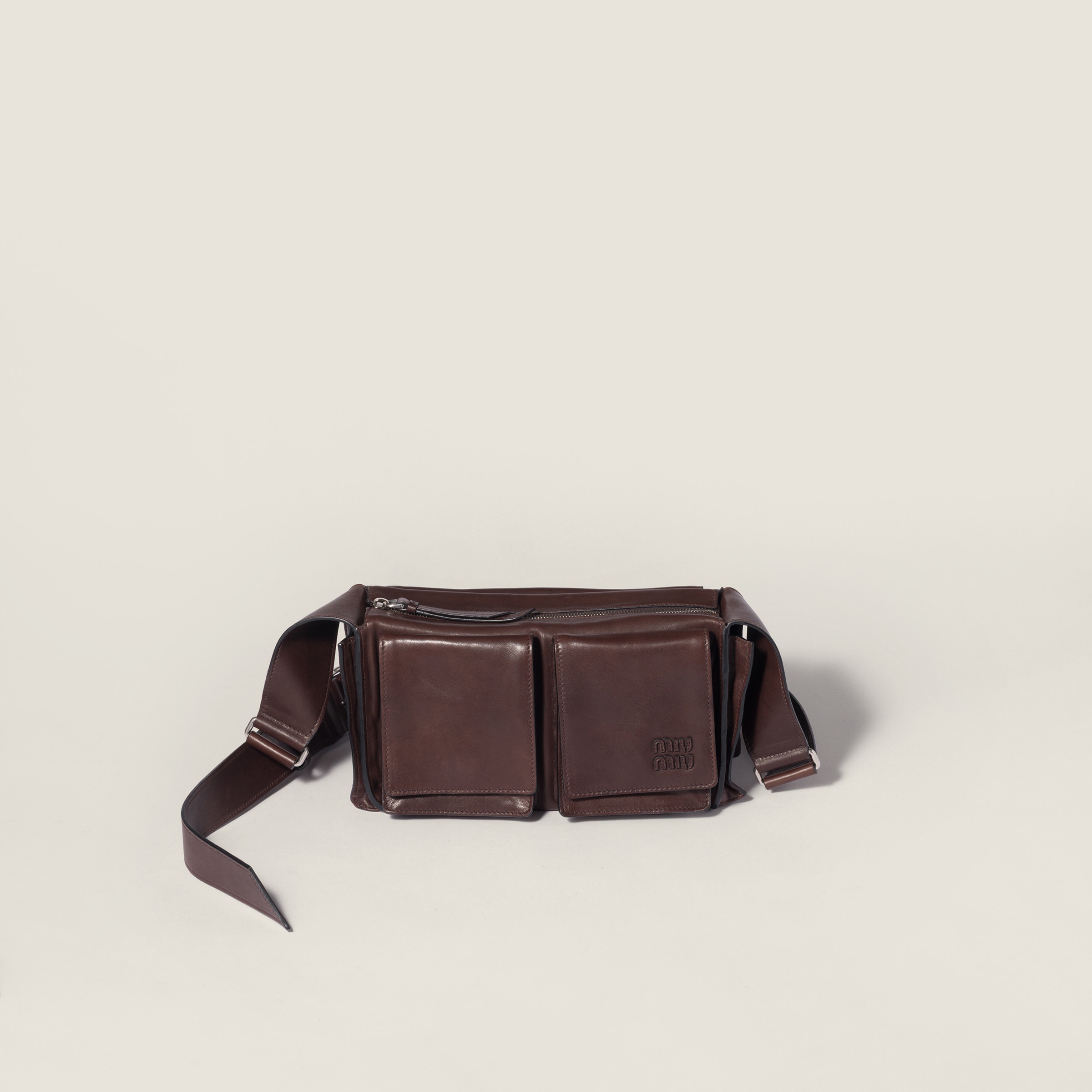 Utilitaire nappa leather shoulder bag