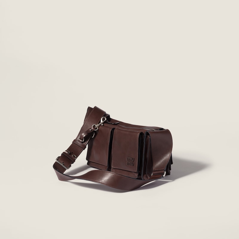 Utilitaire nappa leather shoulder bag